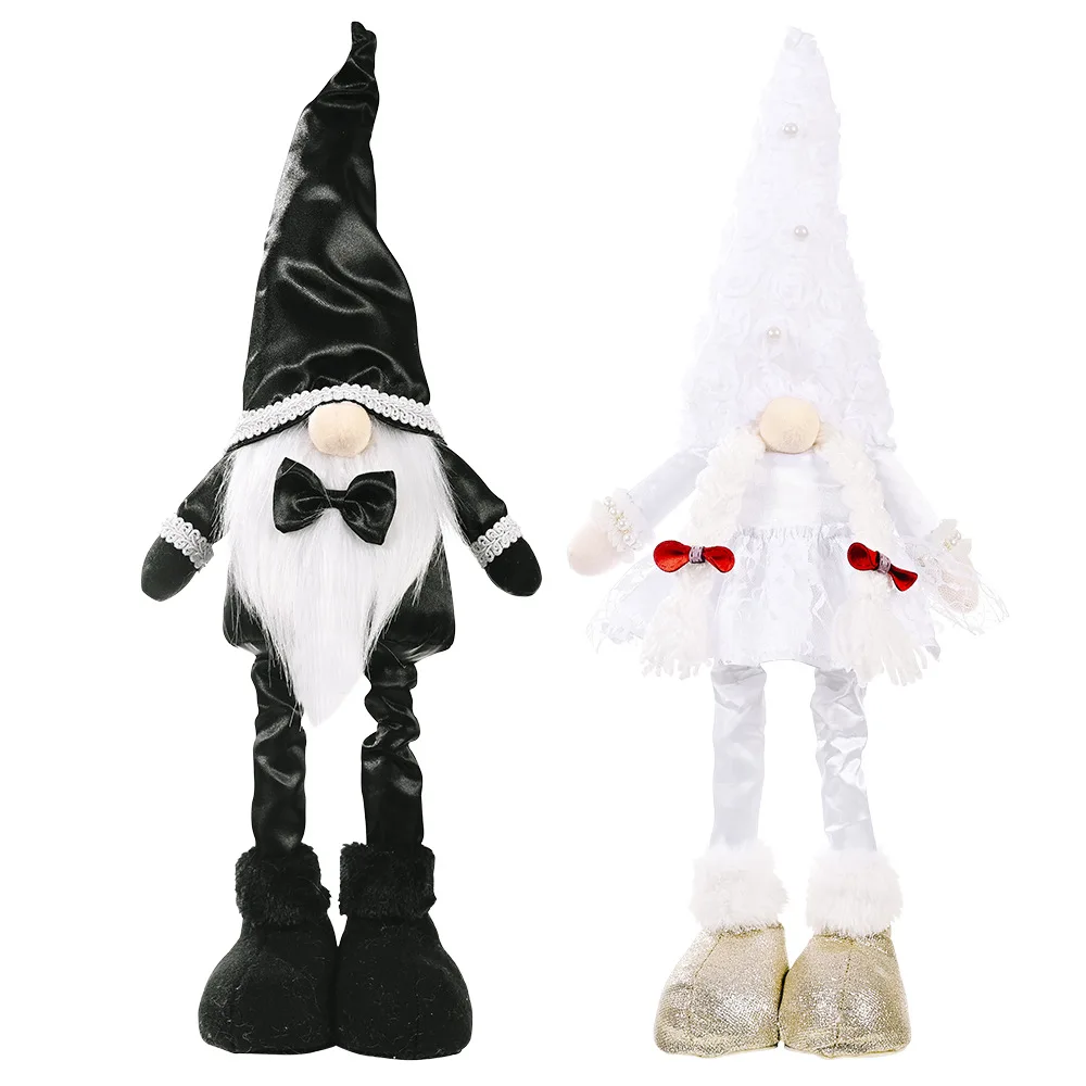 Creative Long Legged Scandinavian Tomte Nisse Swedish Cloth Fabric Bridegroom Bride Valentine Naked Plush Gnome Wedding Decor