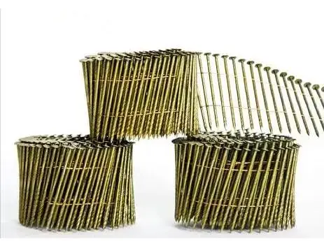 Yellow Coated Wire Coil Nails for Pallet with High Quality and Competitive Price