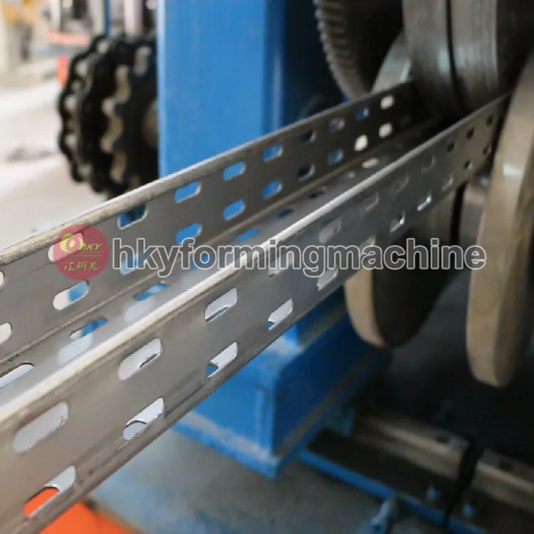 New 2023 Automatic aluminum stainless steel metal electrical perforated Cable tray ladder punching roll forming making machine