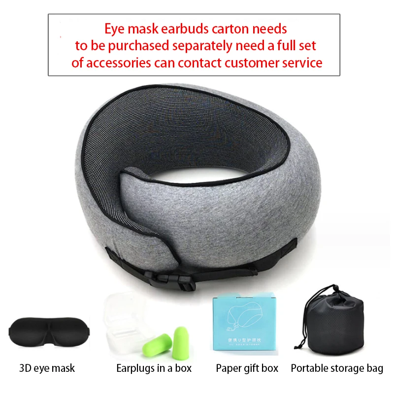New design high-quality memory foam travel neck pillow Suitable for aircraft and automotive home use