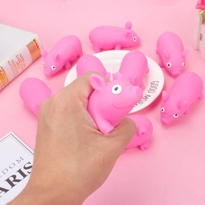 New Novel Cartoon Luminous Pig Stretch Tube Articulated Flexible Relief Anti-Anxiety Stretch Toy Anti Stress Pig Toy