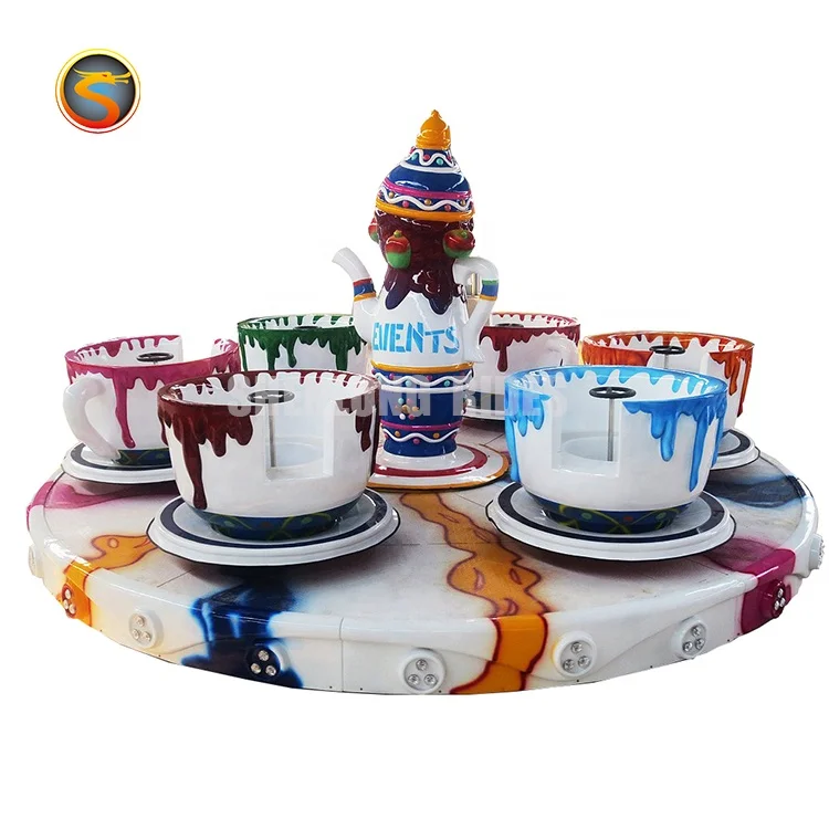 Outdoor amusement rides tea coffee cup rides children favorite portable amusement ride for sale