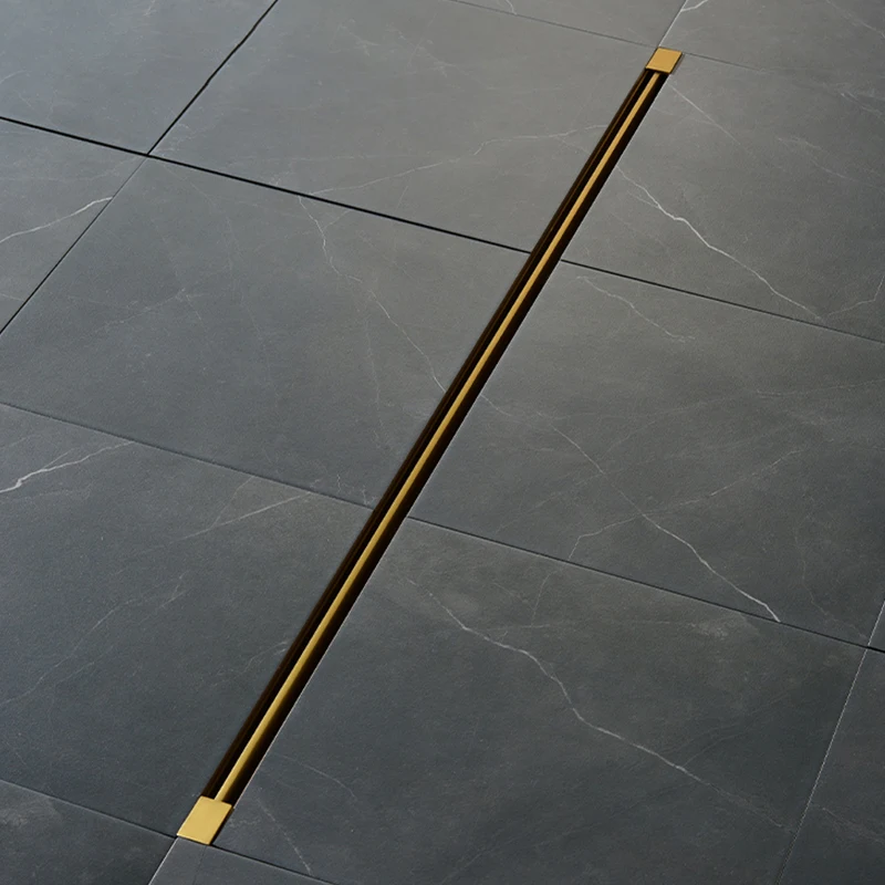 Bathroom 304 Stainless Steel Deodorant Linear Channel Invisible Floor Shower Drain