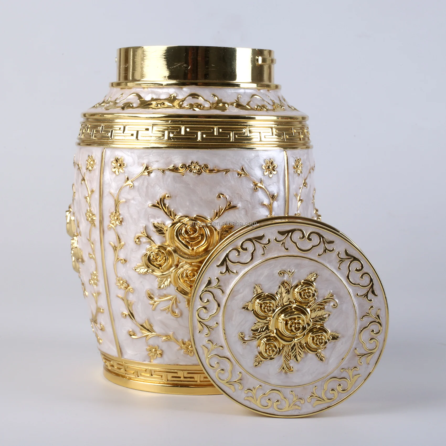 Luxury style for Human Ashes Medium Decorative Urns for Adult Beauty Flower Urns