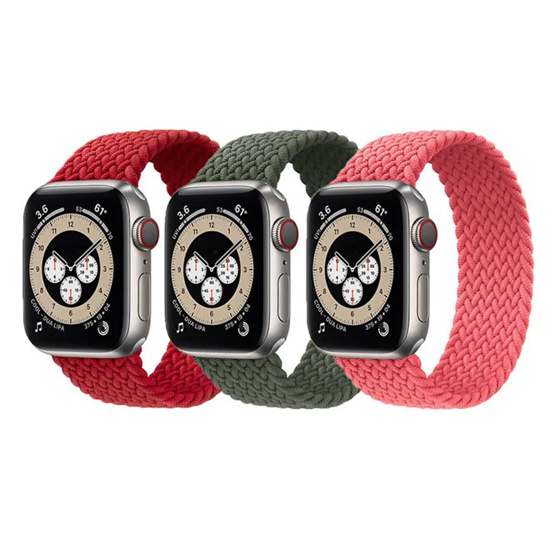 Оптовая продажа с фабрики подходит для Apple Watch ремешок 123456SEapple Watch нейлоновый плетеный эластичный ремешок один петля ремень