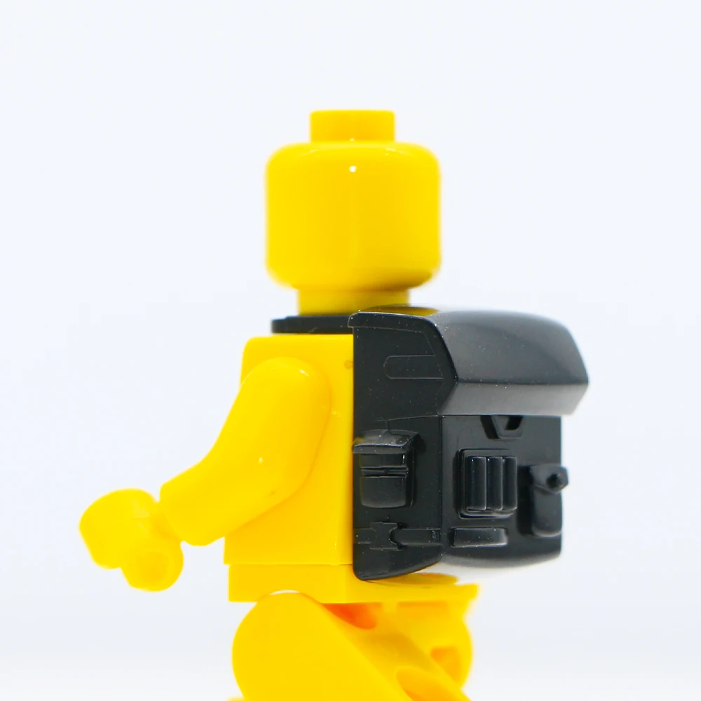 Military MOC Black Backpack Bag Soldier Figure Accessories Building Blocks Army Figure Parts Accessories Bricks Toys