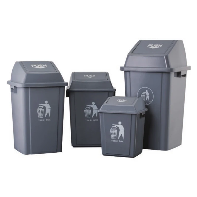 Outdoor Sanitation trash bin with Covered  dustbin 60 liters 40 l 100 litres rubbish bin kitchen