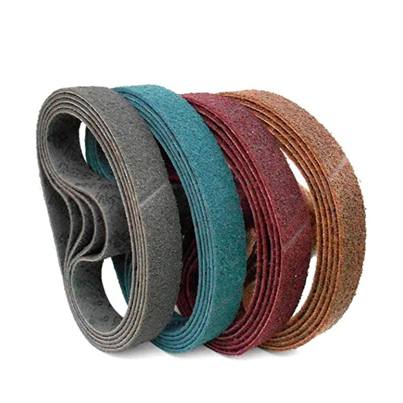 Nylon Abrasive Belt Stainless Steel Brushed Polished Abrasive Belt Stretchable Nylon Fiber Loop Linen Scouring Pad Band