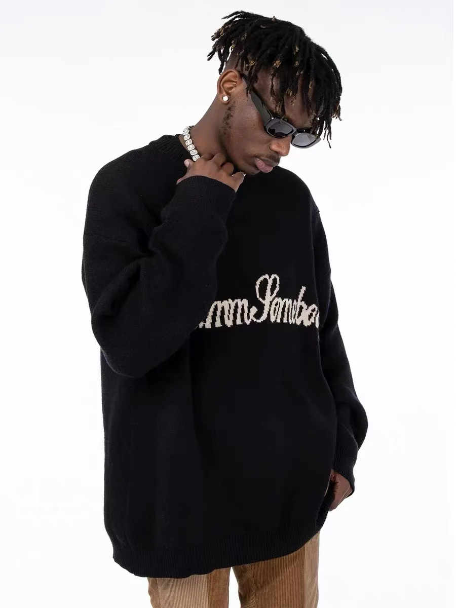 Chinese factory OEM accept small order logo custom jacquard knit sweater