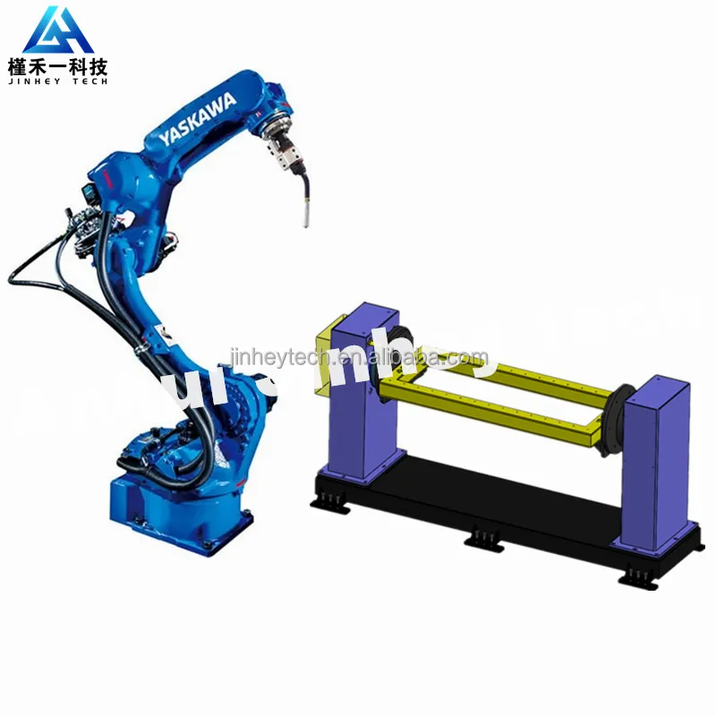 Factory price Professional welding design scheme:Chinese single axis welding positioner with welding frame for Yaskawa, KUKA