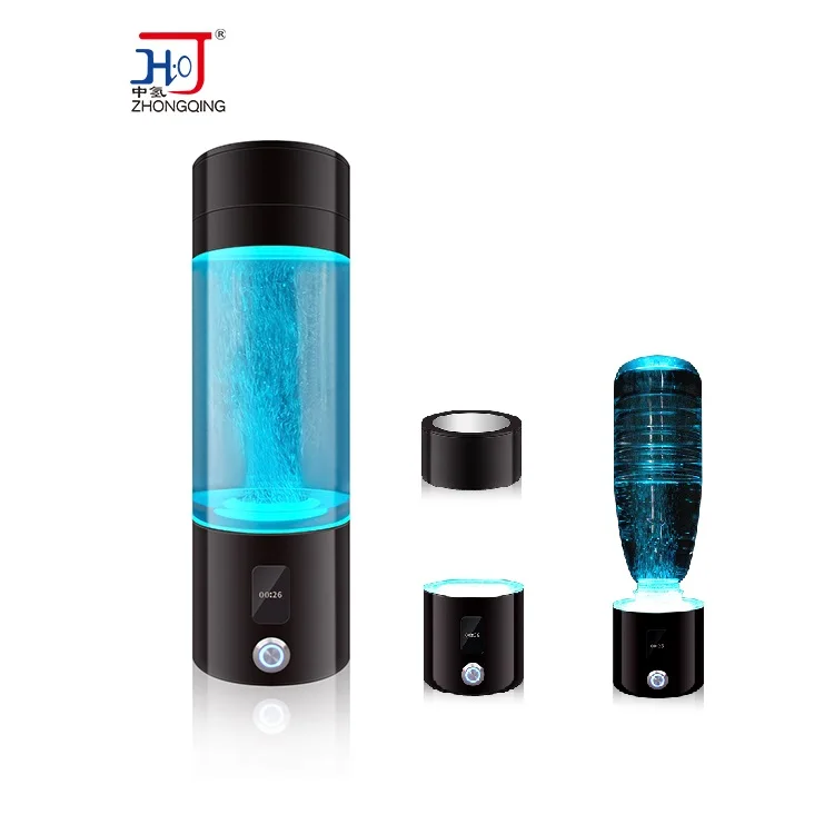 260ml Portable Hydrogen Rich Water Bottle Generator 5000ppb Ionizer SPE PEM Electrolysis