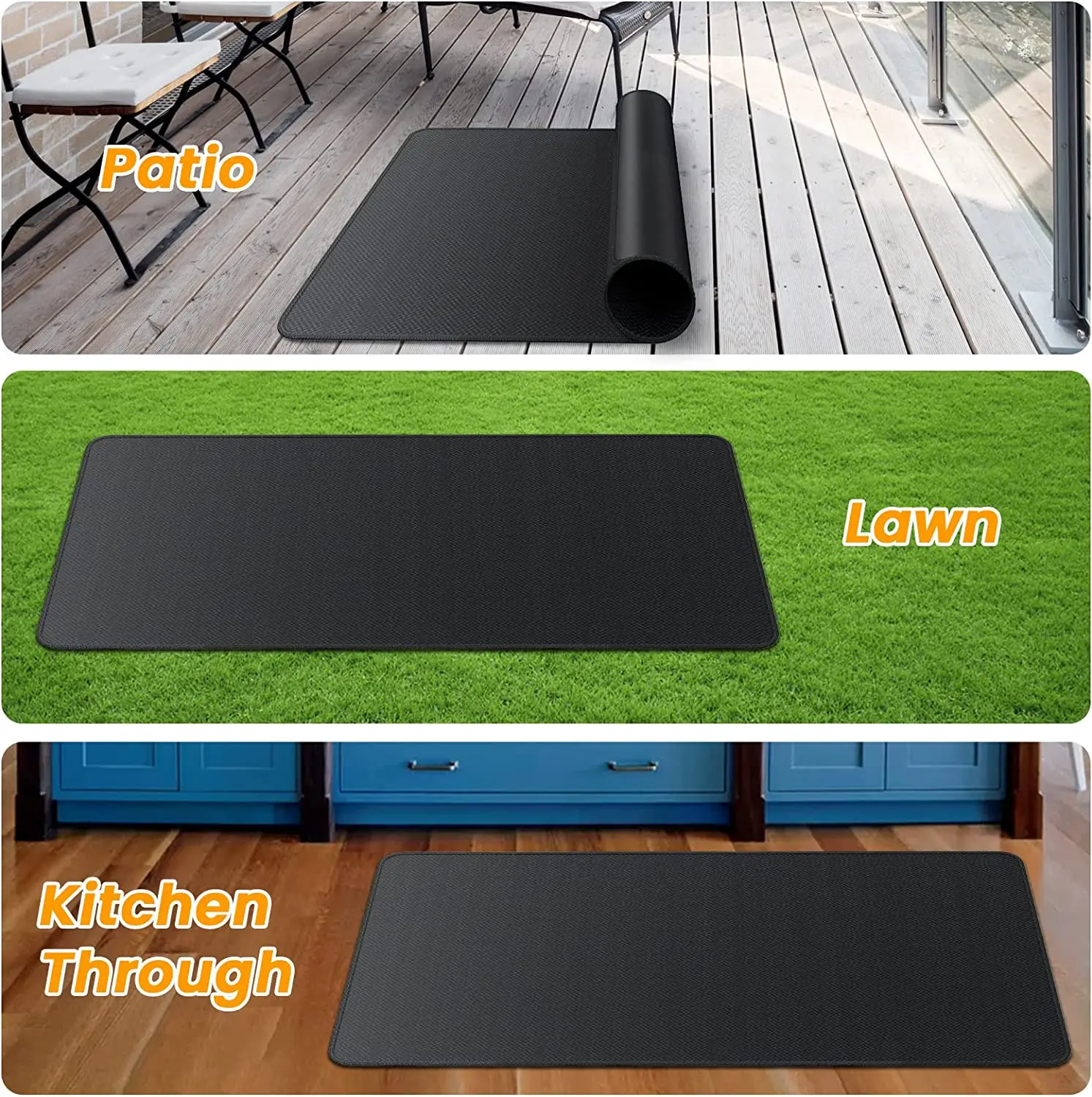500gsm Heavy duty silicone coated fiberglass fire-rpoof grill mats for outdoor grill deck protector