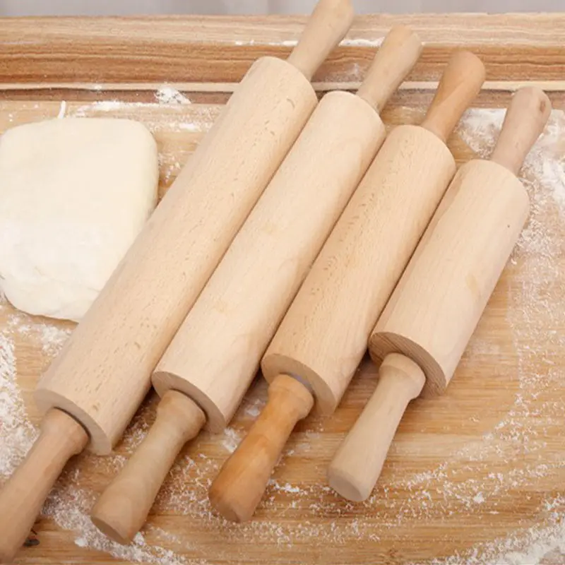 Customization Wholesale Beech Wooden Dumpling Wrapper Tool Dough Wooden Rolling Pin