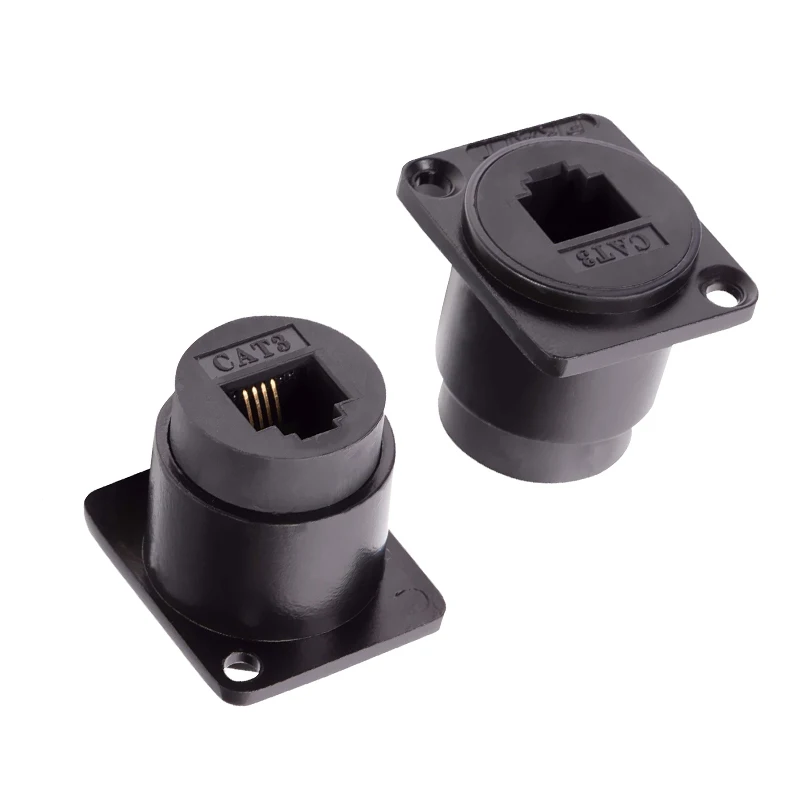 Hot sell Wall Panel mount Female Cat 6 Cat5e Pass through Ethernet RJ45 Connector