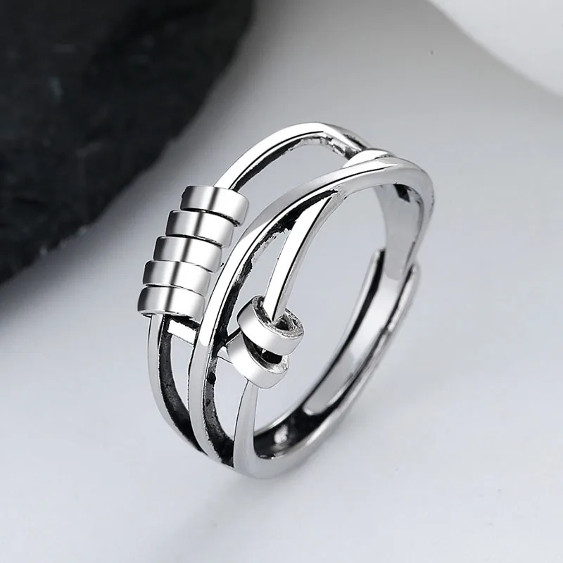 Hot Selling Better Quality Anti Anxiety Rings Fidget Spinner Band Unisex Adjustable Stacking Spinning Ring