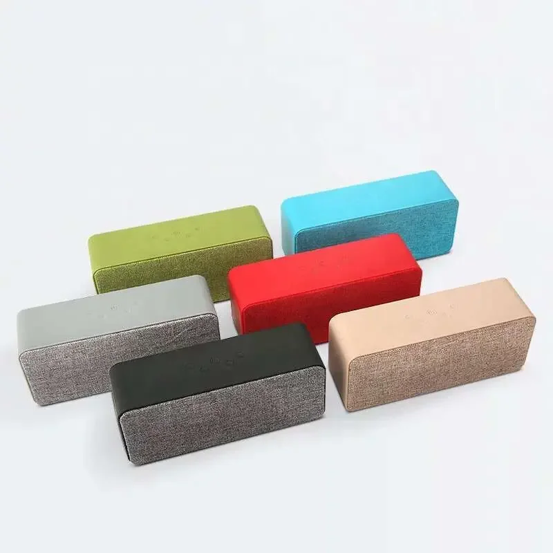 Rectangle Fashion Fabric portable mini Bluetooth Speaker 3D Surround Sound Stereo  3.5mm AUX TF Card MIC BT5.2 Speaker