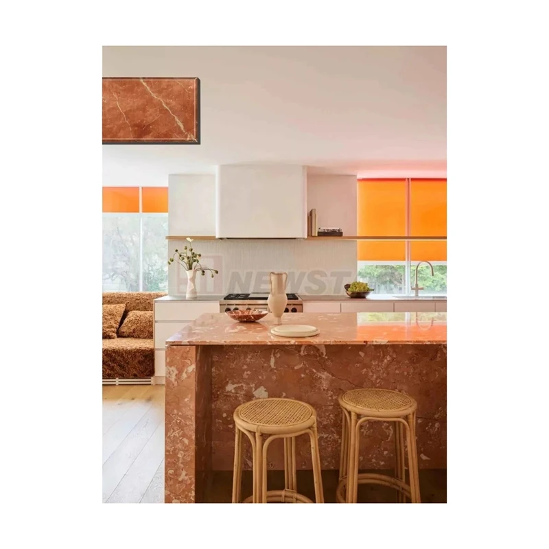 Newstar China Factory Price Top Quality Customized Design Natural Stone Red Marble Slab Home Decoration Floor Tile Marble Slab