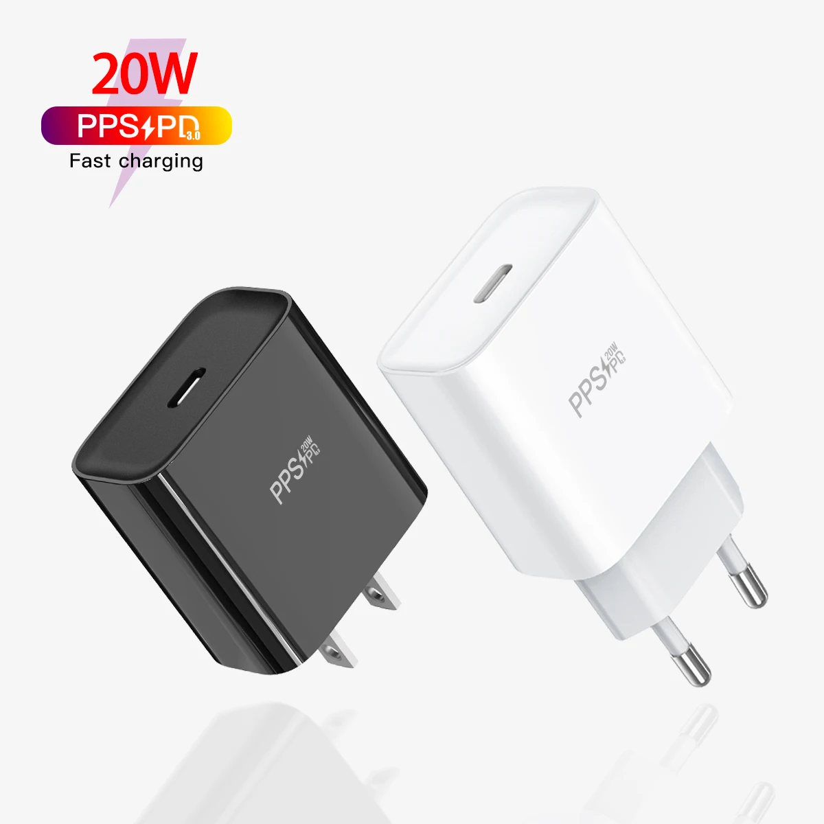 20w Usb C Charger Adapter For Mobile Phone Plus Pd Fast Charging Power Type-c Eu Us Plug