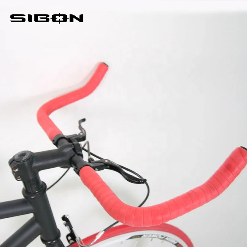 SIBON B0220104 700c aluminium alloy frame fixed rubber tire aluminium pedal fixed gear bike 700c with bull head handlebar