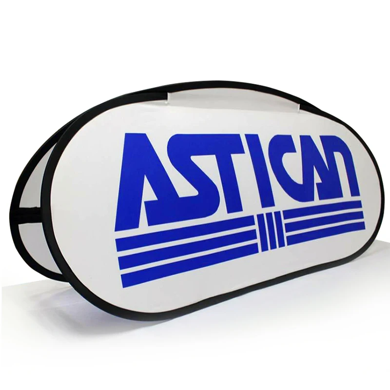 Custom Barrier Banner Pop Up Flag Metal Hardware Folding A-frame Banner For Indoor Outdoor Event Show