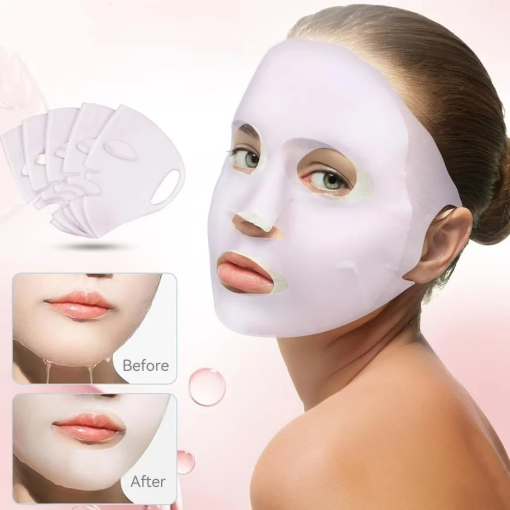 Gold 3D Ear Hook Reusable Washable Silicone Face Mask Cover Silicone Skin Mask Facial Steam Masks Lifting  Skin Care