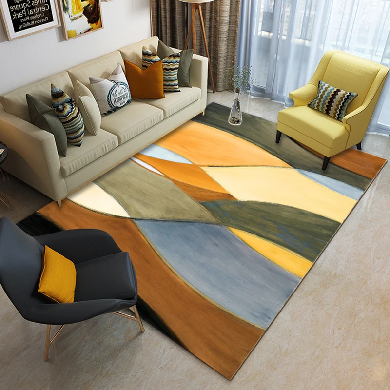 Nordic style 3D printed large carpet exquisite workmanship good quality living room floor carpet