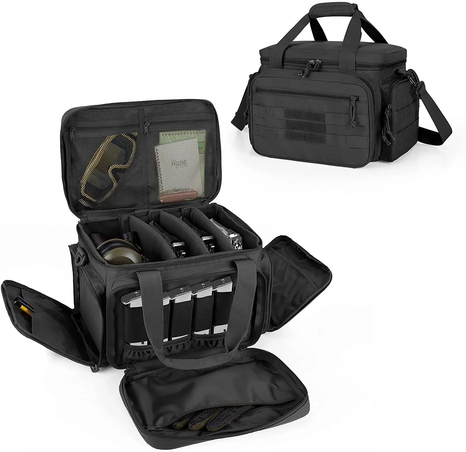 FREE Customization  Tactical Range Bag for Range Bag with and Extra Pockets for Ammo and Essentials