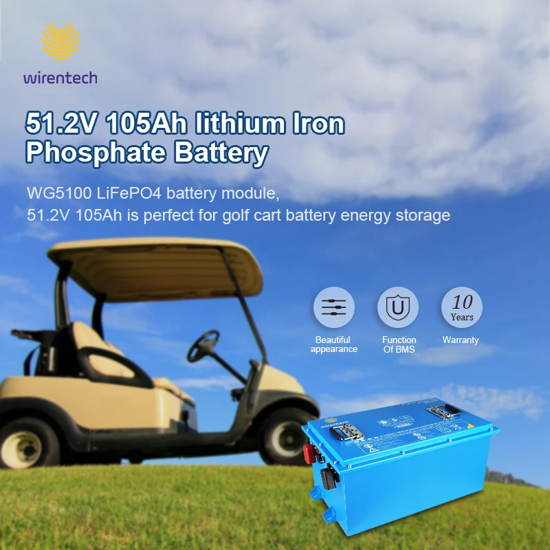 36V 51.2V 72V Customized Golf Cart Lithium Battery IP67 Waterproof High Power 5KWh 10KWh Lifepo4 Batteries