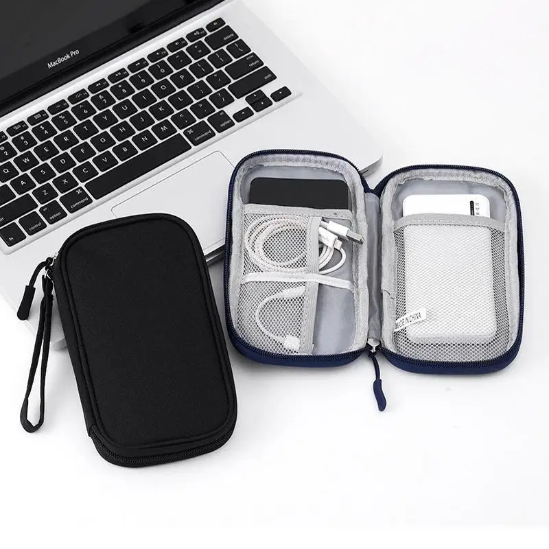 Oxford Small Travel Bags Cable Organizer 3C Accessories Case Earphone Carry Pouch with Zipper Portable Electronic Storage Bags