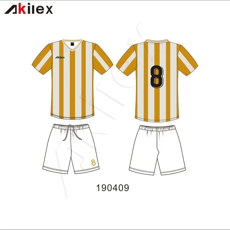 new design stripe pattern football uniform