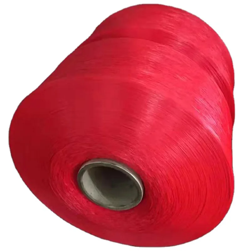Factory direct selling low price red colored 300D-1200D fdy polypropylene hollow yarn for weaving