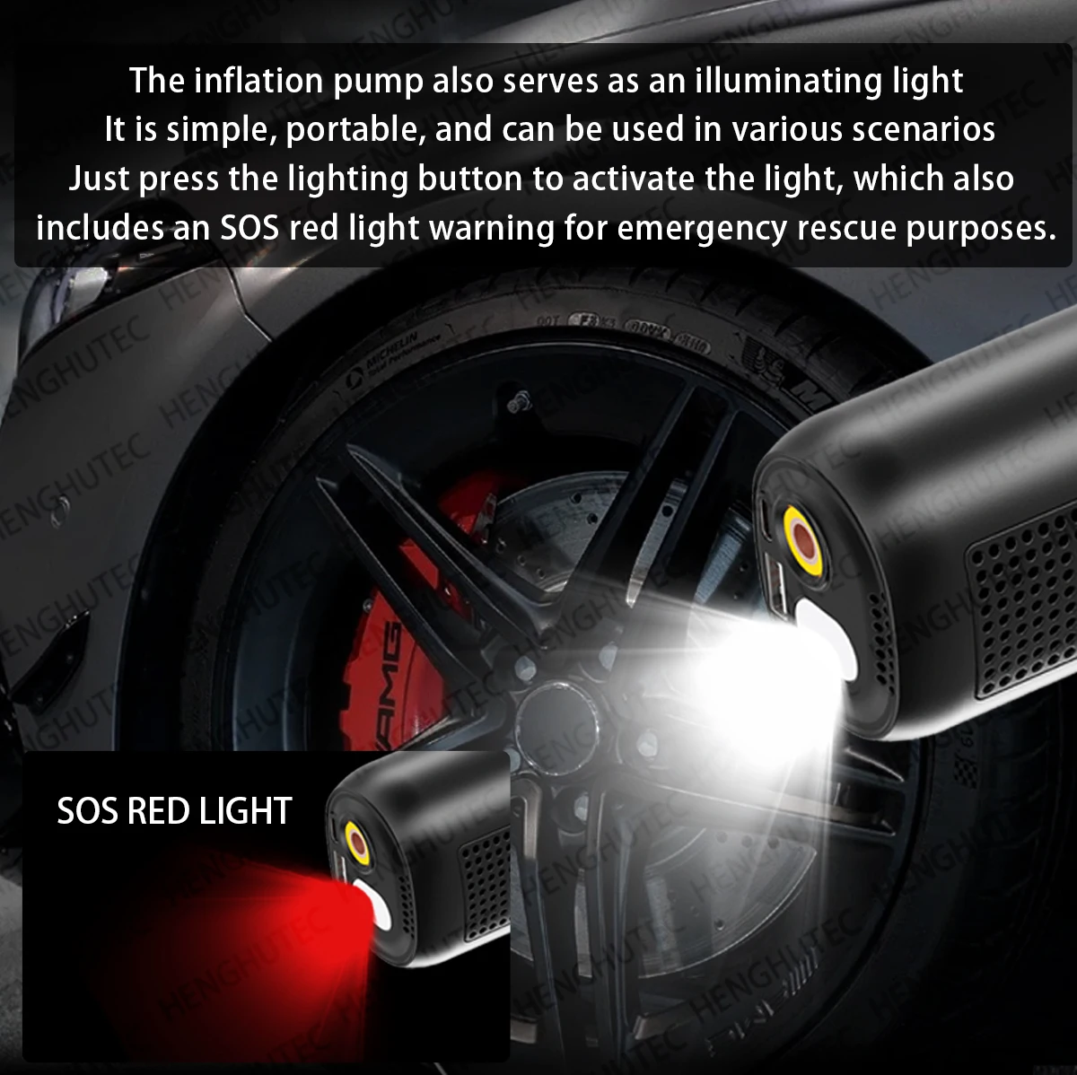 2024 NEW Car Tester Intelligent Wireless Tyre Pump Portable Air Compressors Digital Display Car Tire Inflator Electric Car Pump