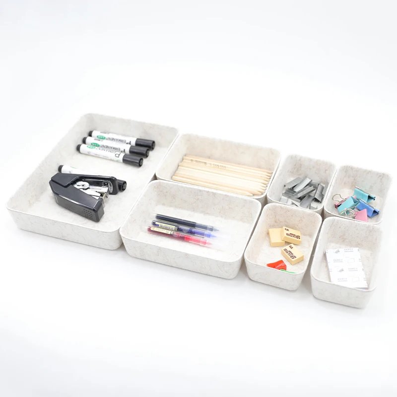 storage boxes felt organiser felt storage cubes Office Drawer Organizers Trays Set Drawers dividers desk drawer organizer