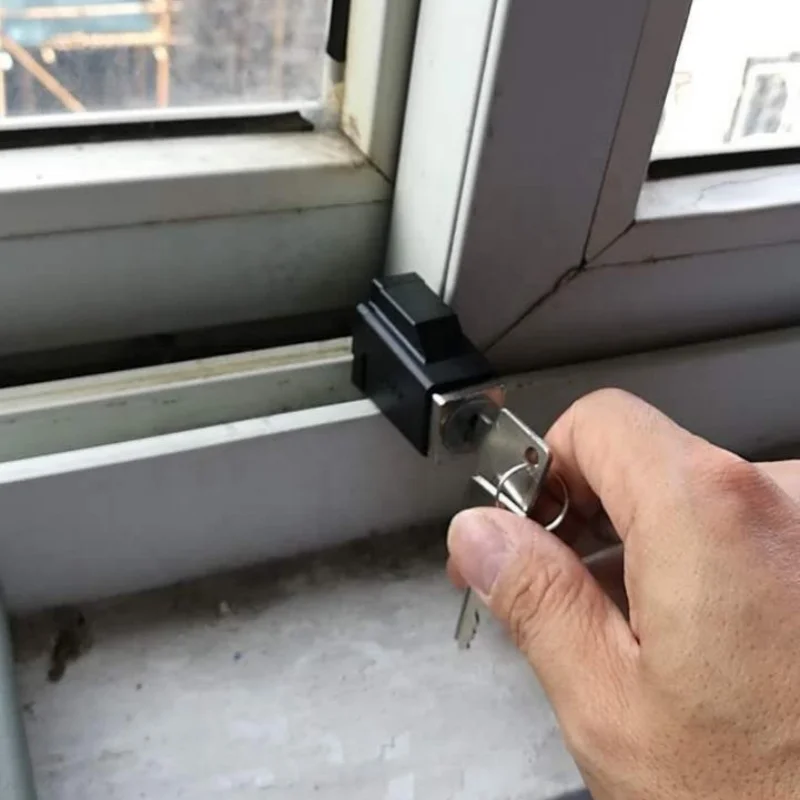 Durable Zinc Alloy Sliding Window Shield Security Locks for Doors & Windows 2-Keys with Durable Window Locks
