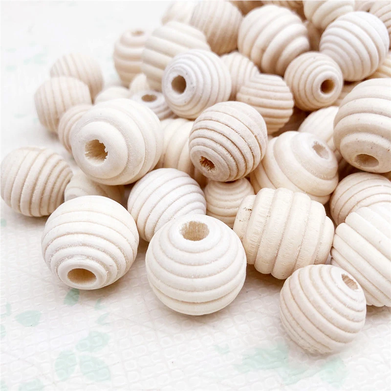 Оптовая продажа деревянные бусины XuQian из натуральной круглой нити для поделок своими руками