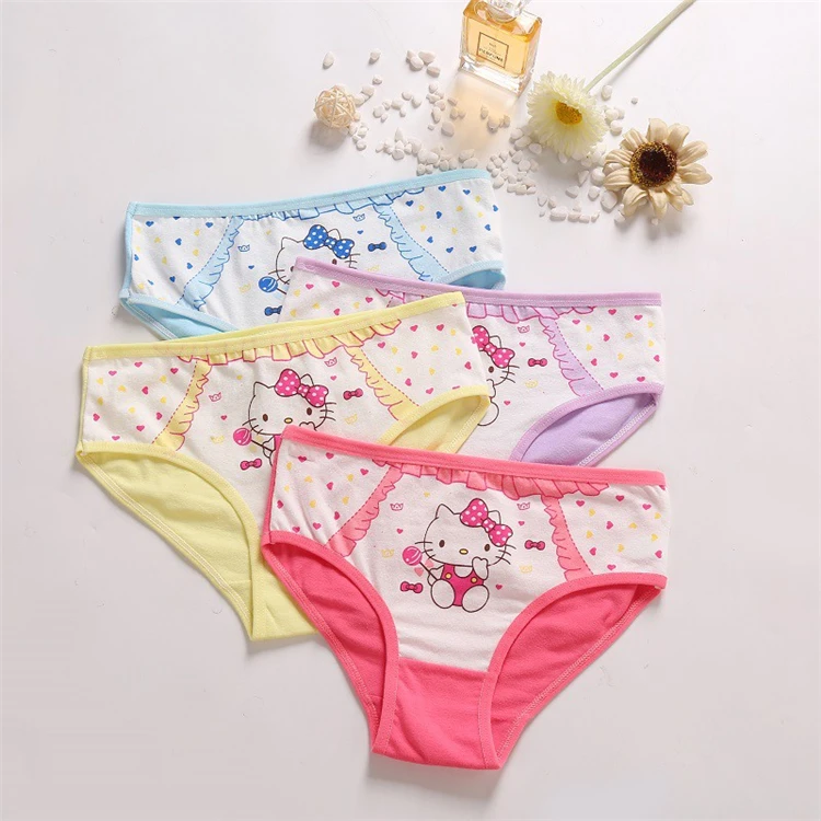 
Cotton Soft Breathable Cute Cartoon Kids Briefs Lovely Wholesale Girls Underwear 