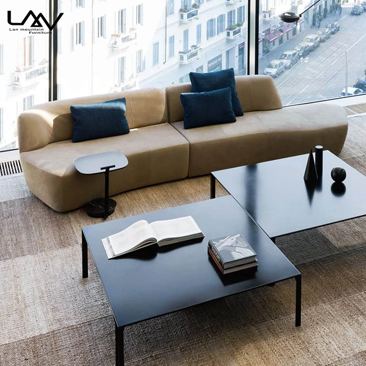 New Design Modern Style Wooden Frame Fabric Couch Set Furniture Salon Apartment Villa Hotel Living Room Hall Cornter Sofa