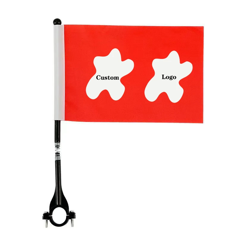 HN Wholesales Custom Personalized 14x21cm Bike Flags for Outdoor Sports