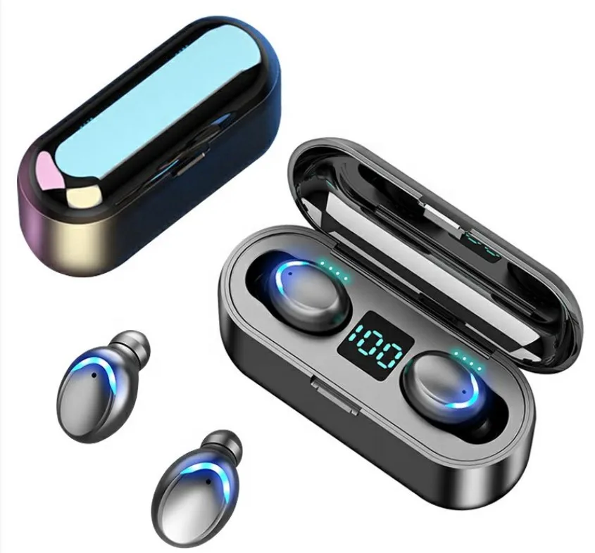 F9 5 5C 6 10 F9-5-5C-5U-6-8-10-11 tws bt 5.0 8D True Wireless Blue tooth Earbuds Earphone Headset headphones