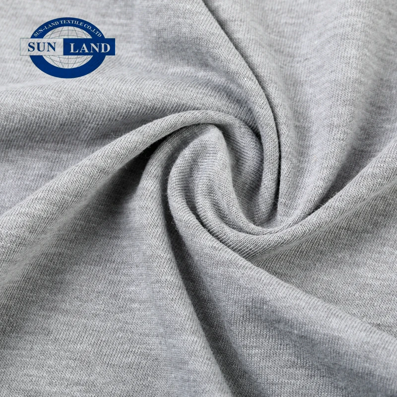Eco-friendly CVC 60% Recycled Polyester 40% Cotton Knit Single Jersey Fabric for T-shirt Sportswear