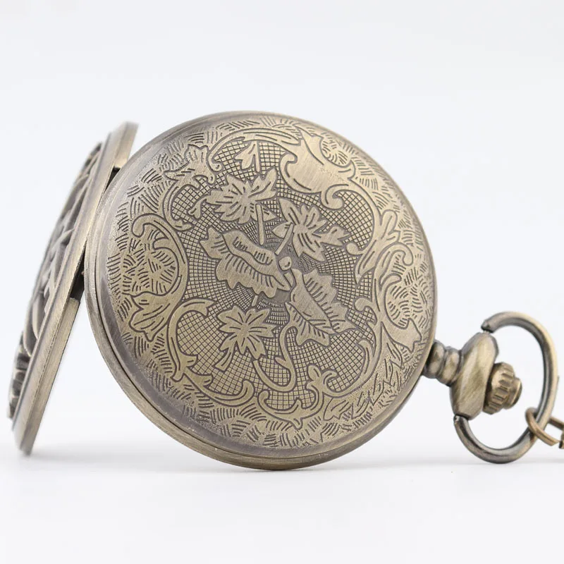 Wholesale High Quality Luxury Fashion Vintage Gear Pocket Watches Women Ladies Men Male Chain Necklaces Retro Quartz Watch Clock