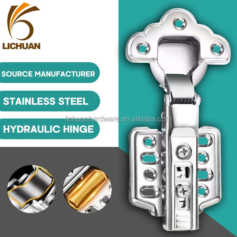 Cabinet Hinge Hydraulic Buffer Door Wardrobe Door Hinge Medium Curved Spring Aircraft Pipe Hinge Hardware Accessories