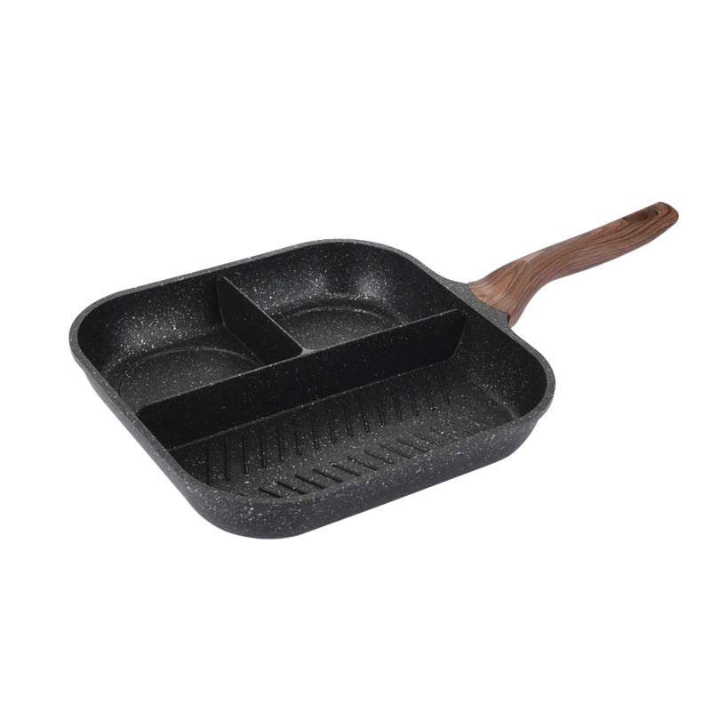 Сковорода сковородка 3 в 1 разделенная, не липкая, 28 квадратных форм