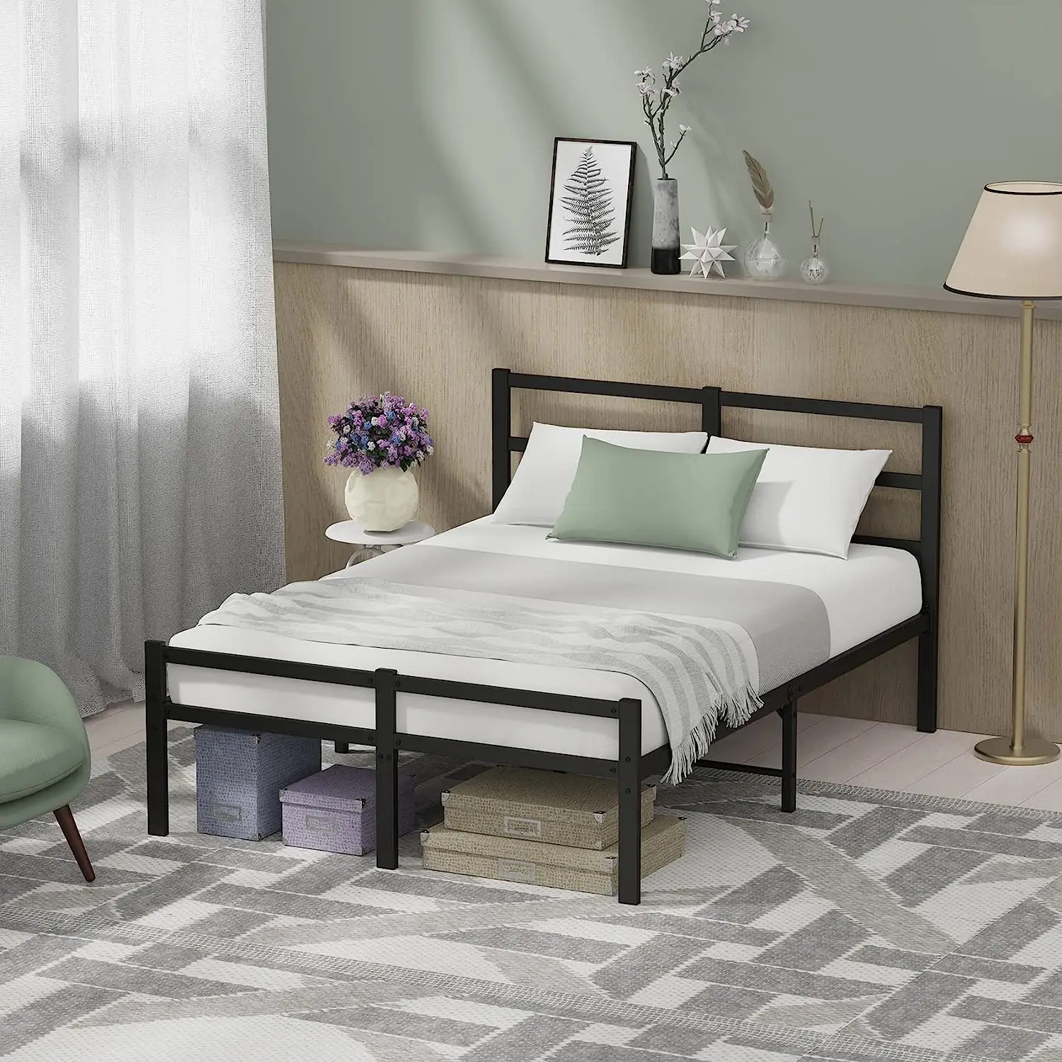 Professional Manufacture Durable Manufacturers Sell Metal Bed Frame Type Platform Bedroom Furniture Bed King-Size Twin Bed