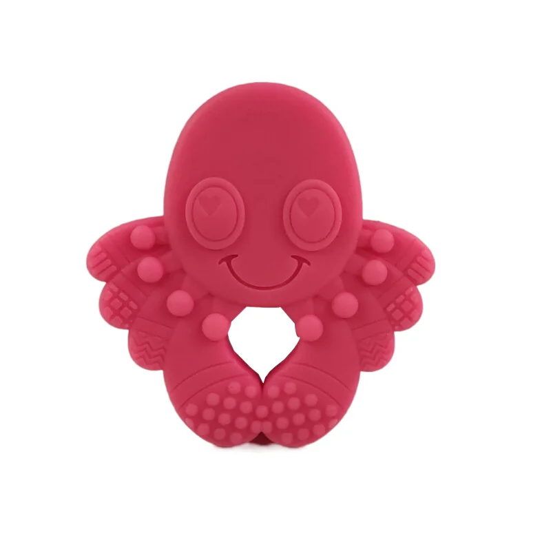 Factory Customized Kids Silicone Baby Teether Chewable Toys Silicone Teether For Mommy Nursing