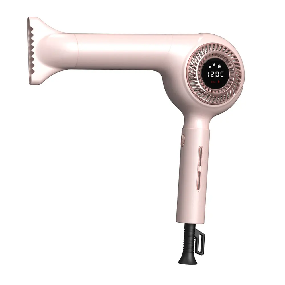 Pink Retro Style Hair Dryer Portable Lightly Brushless Blow Dryer Professional Digital Ionic Electric Hairdryer