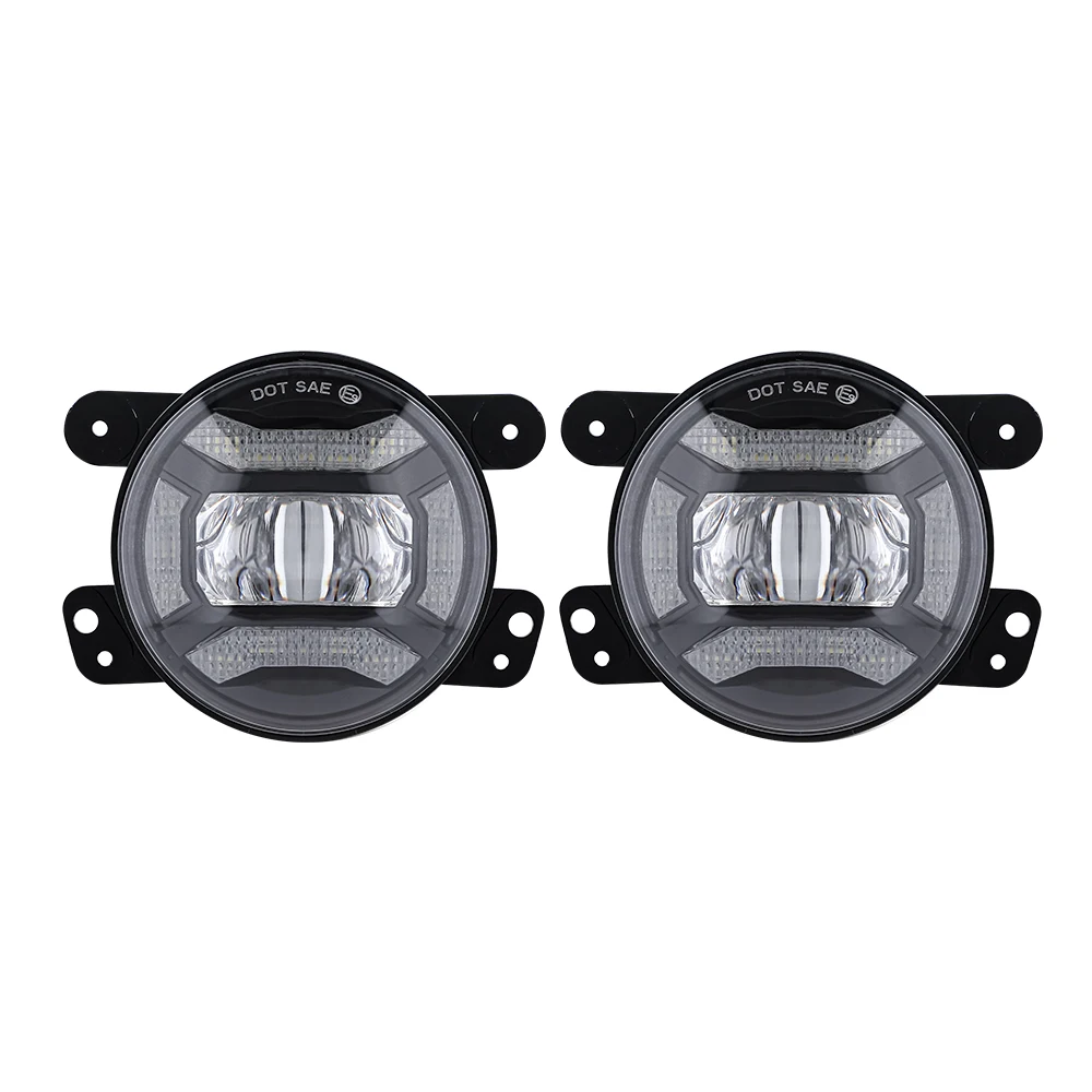 Круглая лампа ксеноновая Osram 30 Вт сильная яркость KINGKONG 4 дюймовые СВЕТОДИОДНЫЕ Противотуманные фары лампы проектор с Белый drl светодиодные фонари для jeep wrangler jk 07-17