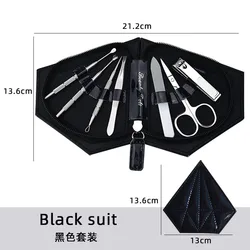high quality 7 pieces high quality manicure & pedicure set Custom logo Grooming Kit nail clipper Nail scissors gift set Souvenir