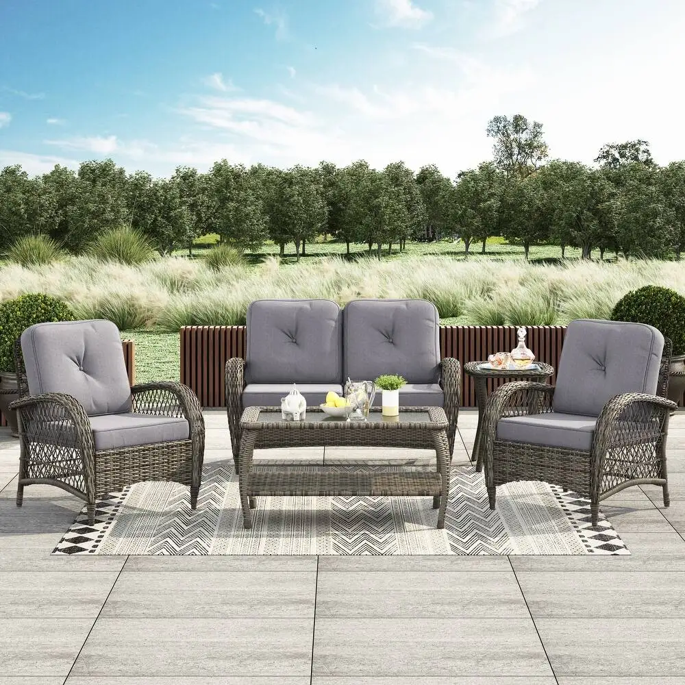 Hot selling outdoor rattan sofa sectional sofa set wicker luxury garden furniture patio sets leisure outdoor furniture