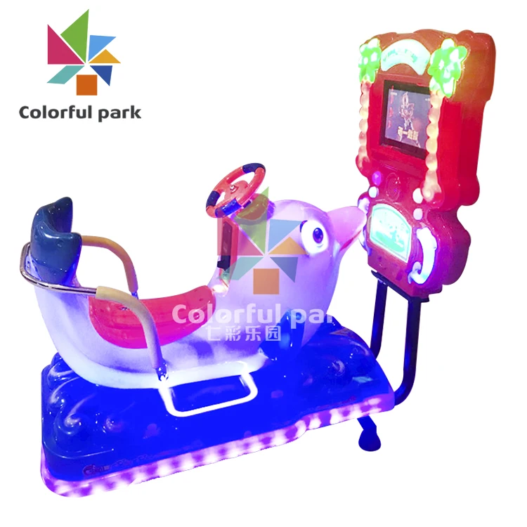 Красочный парк Розовый дельфин мини-игра машина 2019 качели машина 2020